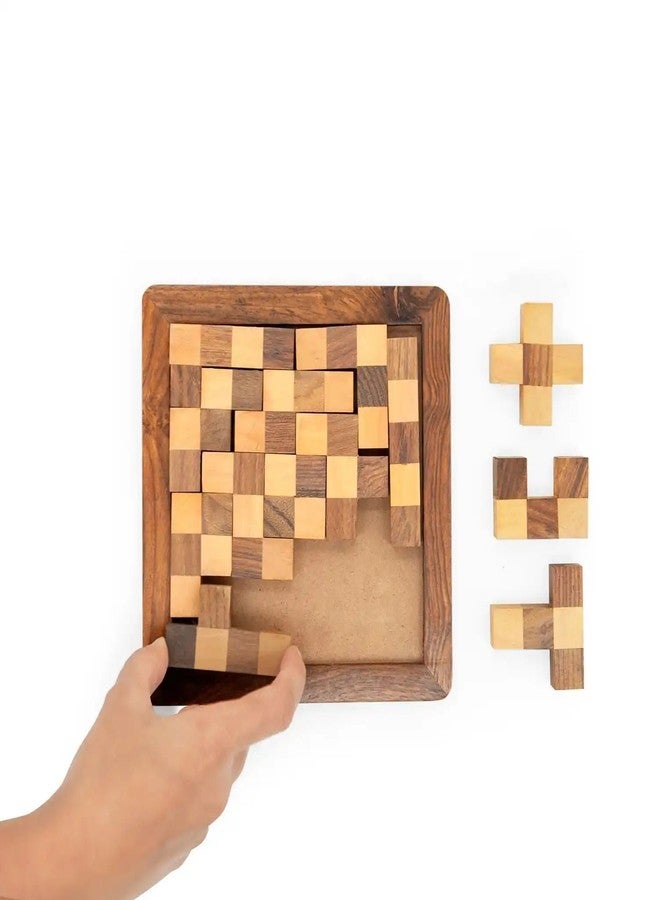 Mittimate Chess Pentomino Puzzle for Kids Age 6 to 10 Year Old I Brain Development Wooden Jigsaw Puzzle Toys & Game for Birthday Gift - Image 1